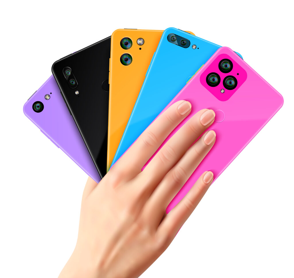 Smartphones Hand Illustration